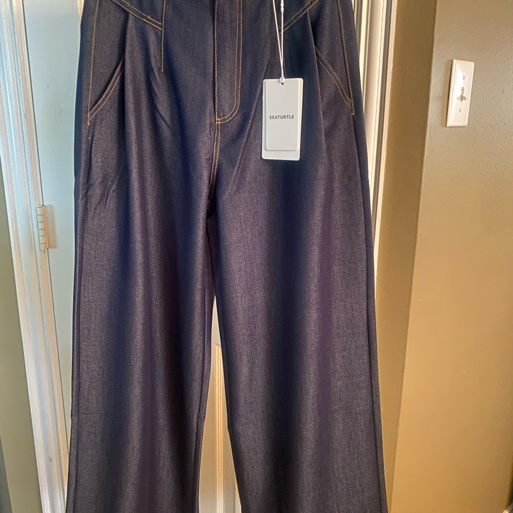 Wide leg denim pant. Super soft quality fabric. NWT.